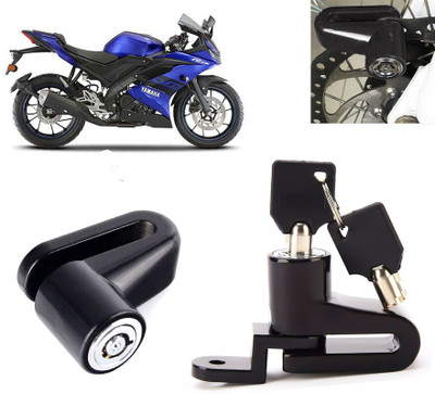 AUTO PEARL Anti Theft Heavy Duty Security Disc Lock for YZF R15 V3 Dsic Lock_868 Disc Lock(Black)