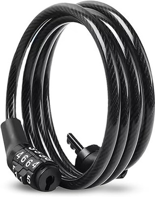 kapoor trading PJ_4 DIGIT LOCK_003 Cable Lock(Black)