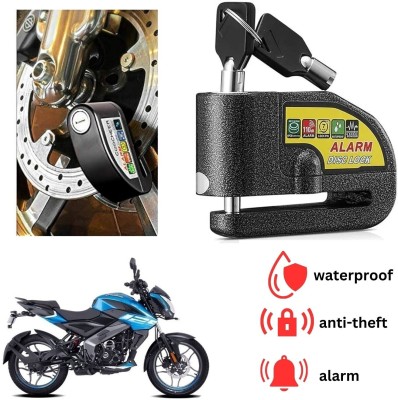 ENEMYT DISK ALARM LOCK Motorcycle Alarm Lock Anti-Theft Alarm Wheel Disc Brake For Pulsar NS 125 Disc Lock(Black)