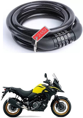 E-Shoppe Bike Number Smart Lock For V-Strom 650 XT Quick Release Lock(Black)