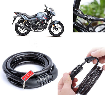 AUTO PEARL Multipurpose Heavy Duty, Security Number Lock for Xtreme Number Chain Cable Lock for Bikes, Bicycle, Helmet, Luggage_700 Combination Lock(Black)