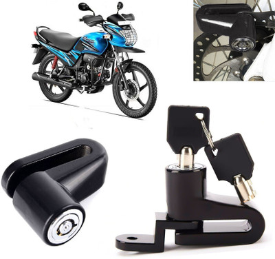 AUTO PEARL Disc Brake Lock, Anti Theft Heavy Duty Security Disc Lock for Passion Pro TR Dsic Lock_273 Disc Lock(Black)