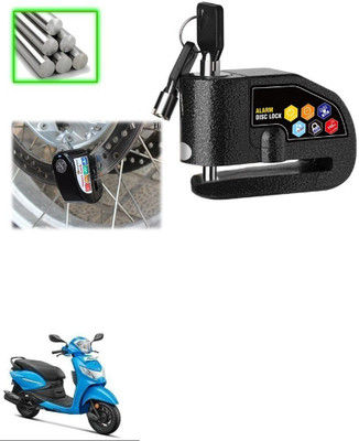 Qiisx Disc Alarm Lock DAZ Motorcycle Alarm Lock 110db Heavy Duty Anti-Theft Alarm for Hero Pleasure Disc Lock(Black)