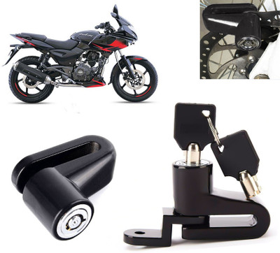 AUTO PEARL Disc Brake Lock, Anti Theft Heavy Duty Security Disc Lock for Pulsar 220F Dsic Lock_083 Disc Lock(Black)