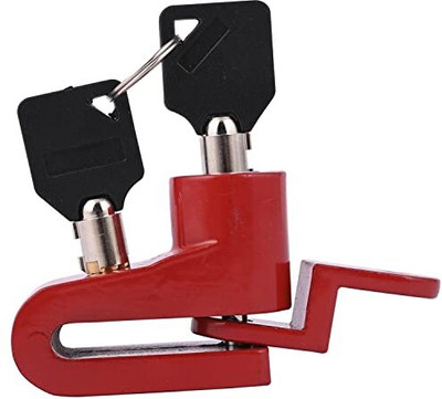 Brex Stainless Steel Heavy Duty Anti Theft Disc Brake Lock Fit For All Bike Disc Lock(Red)