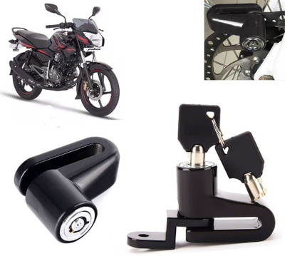 AUTO PEARL Disc Brake Lock, Anti Theft Heavy Duty Security Disc Lock for Pulsar 135 BS6 Dsic Lock_062 Disc Lock(Black)