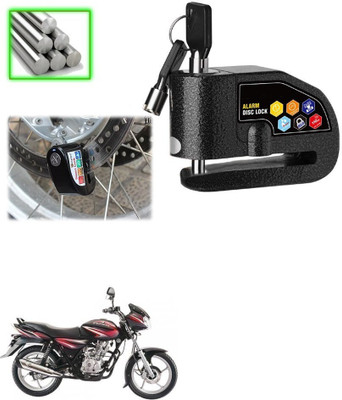 Qiisx Disc Alarm Lock Motorcycle Alarm Lock 110db Heavy Duty for Bajaj Discover 125 DTS-i Disc Lock(Black)