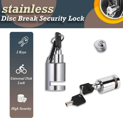 Huims Heavy Stainless Steel Disc Break Security Lock Disc Lock Disc Lock(Silver)