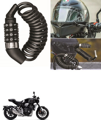 ENEMYT Multi-functional 4 Digit Combination Helmet Lock For CB 1000R Combination Lock(Black)