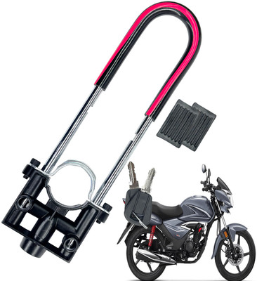Generox Security Lock for Shine 125 Heavy Duty Red and Black Shine 125 U Lock(Black)