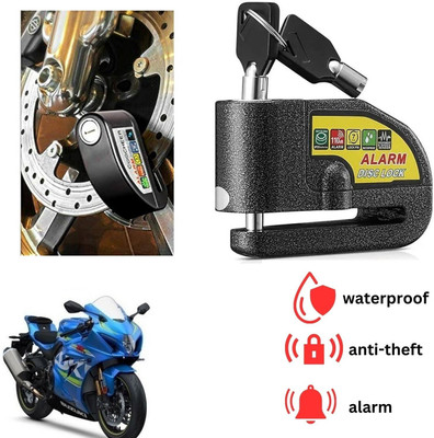 ENEMYT DISK ALARM LOCK Motorcycle Alarm Lock Anti-Theft Alarm Wheel Disc Brake For GSX Disc Lock(Black)