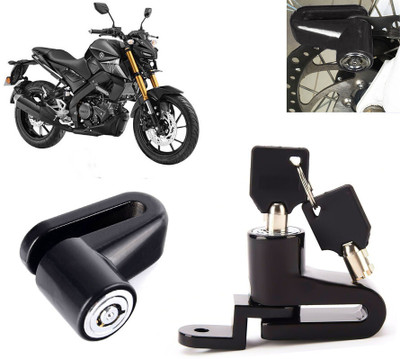 AUTO PEARL Anti Theft Heavy Duty Security Disc Lock for MT 15 Dsic Lock_807 Disc Lock(Black)