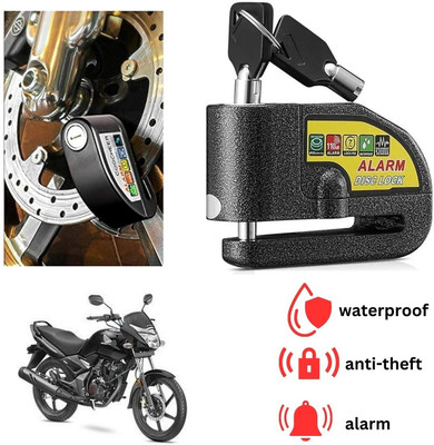 ENEMYT DISK ALARM LOCK Motorcycle Alarm Lock Anti-Theft Alarm Wheel Disc Brake For CB Unicorn 150 Disc Lock(Black)