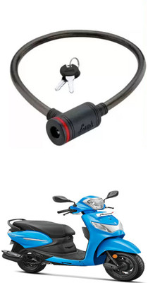 E-Shoppe Bike Cable Lock For MotoCorp Pleasure Plus Cable Lock(Black)