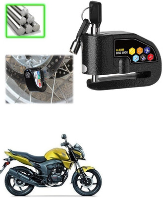 Qiisx Disc Alarm Lock Motorcycle Alarm Lock 110db Heavy Duty for Honda Unicorn Dazzler Disc Lock(Black)