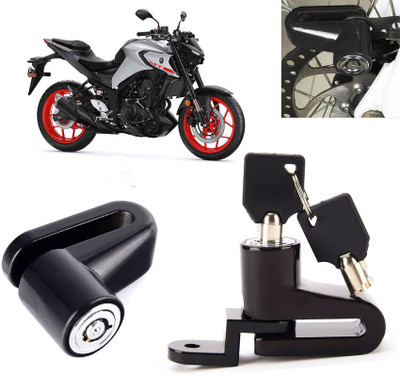 AUTO PEARL Anti Theft Heavy Duty Security Disc Lock for MT 03 BS6 Dsic Lock_802 Disc Lock(Black)