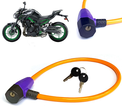 AUTO PEARL Heavy Duty Yellow Braided Steel Wires Cable Bike Lock for Z650 Cable Lock(Multicolor)