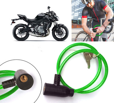 AUTO PEARL Heavy Duty Braided Steel Wires Cable Bike Lock Compatible with Z650 Cable Lock(Multicolor)