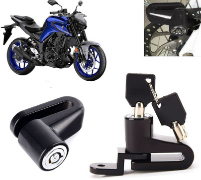 AUTO PEARL Anti Theft Heavy Duty Security Disc Lock for MT 03 Dsic Lock_796 Disc Lock(Black)