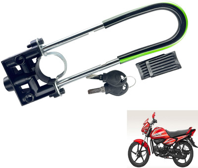Generox security lock for Splendor NXG Green and Black Splendor NXG U Lock(Black, Green)