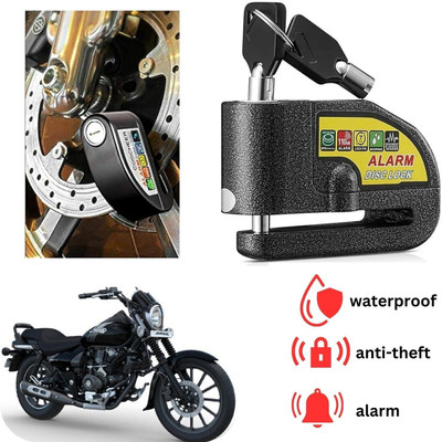 ENEMYT DISK ALARM LOCK Motorcycle Alarm Lock Anti-Theft Alarm Wheel Disc Brake For Avenger 180 Street Disc Lock(Black)
