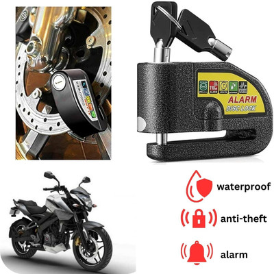 ENEMYT DISK ALARM LOCK Motorcycle Alarm Lock Anti-Theft Alarm Wheel Disc Brake For Pulsar 200 NS DTS-i Disc Lock(Black)