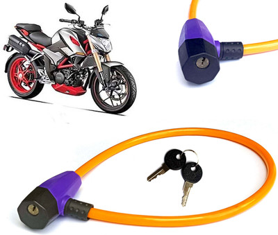 AUTO PEARL Heavy Duty Yellow Braided Steel Wires Cable Bike Lock for Passion Cable Lock(Multicolor)