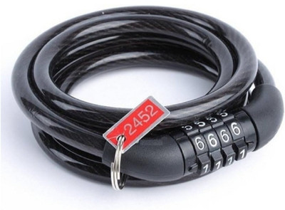 Naveeneha Multi Use Protective Theft helmet Cable Lock(Black)