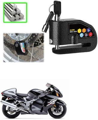 Qiisx Disc Alarm Lock Motorcycle Alarm Lock 110db Heavy Duty for Suzuki GSX R1300 Hayabusa Disc Lock(Black)