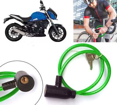AutoGnix Heavy Duty Spiral Steel Wires Cable Bike Lock for Mojo UT 300 Cable Lock(Black)