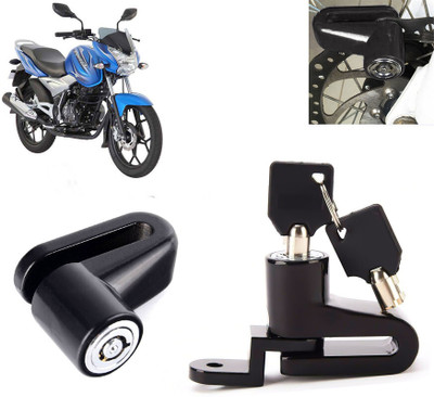 AUTO PEARL Disc Brake Lock, Anti Theft Heavy Duty Security Disc Lock for Discover 125 DTS-i Dsic Lock_040 Disc Lock(Black)