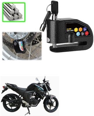 Qiisx Disc Alarm Lock DAZ Motorcycle Alarm Lock 110db Heavy Duty Anti-Theft Alarm for Yamaha FZ-S FI Disc Lock(Black)