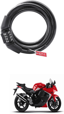 LOVMOTO universal 4 Digit Anti-Theft Protection Bike Cable Locks FOR Gt-250-r Cable Lock(Black)