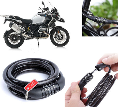 AUTO PEARL Multipurpose Heavy Duty, Security Number Lock for 1200 GS Number Chain Cable Lock for Bikes, Bicycle, Helmet, Luggage_521 Combination Lock(Black)