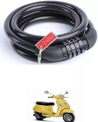 E-Shoppe Bike Number Smart Lock For Vespa LX Quick Release Lock(Black)