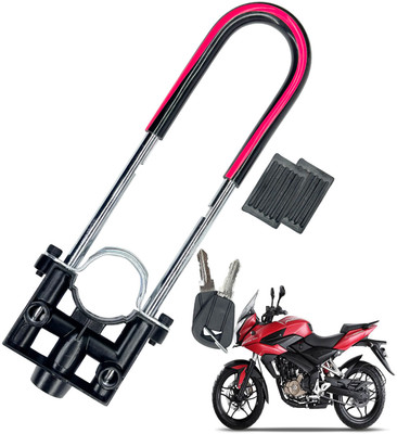 Generox security lock for Pulsar 150 AS Heavy Duty Red and Black Pulsar 150 AS U Lock(Black, Red)