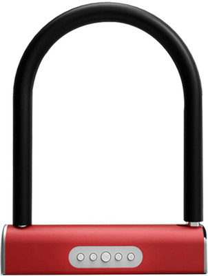 ALLEXTREME Bluetooth Anti Theft U Lock with Combination Password & App Unlock for Bike ANS-U1L Bluetooth Anti Theft U Lock with Combination Password & App Unlock for Car, Motorcycle, Bicycle & Home Wheel Lock(Black)