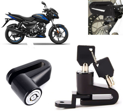 AUTO PEARL Disc Brake Lock, Anti Theft Heavy Duty Security Disc Lock for Pulsar 125 Dsic Lock_058 Disc Lock(Black)