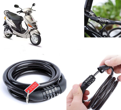 AUTO PEARL Multipurpose Heavy Duty, Security Number Lock for E Sprint Number Chain Cable Lock for Bikes, Bicycle, Helmet, Luggage_611 Combination Lock(Black)