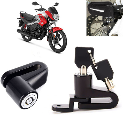 AUTO PEARL Disc Brake Lock, Anti Theft Heavy Duty Security Disc Lock for Passion Pro i3S Dsic Lock_272 Disc Lock(Black)