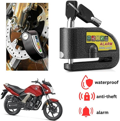 ENEMYT DISK ALARM LOCK Motorcycle Alarm Lock Anti-Theft Alarm Wheel Disc Brake For CB Unicorn 160 Disc Lock(Black)