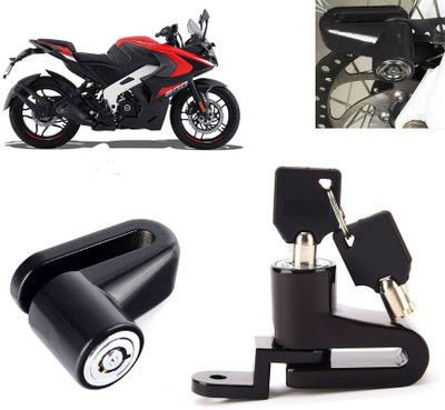 AUTO PEARL Disc Brake Lock, Anti Theft Heavy Duty Security Disc Lock for Pulsar RS200 Dsic Lock_095 Disc Lock(Black)
