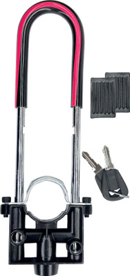 Generox Security lock for Pulsar 200NS Heavy Duty Red and Black Pulsar 200NS U Lock(Black, Red)