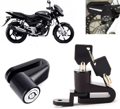 AUTO PEARL Disc Brake Lock, Anti Theft Heavy Duty Security Disc Lock for Pulsar 180 DTS-i Dsic Lock_070 Disc Lock(Black)