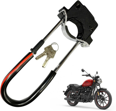 Dhe Best Bike Front Shocker Lock Wheel Lock For Royal Enfield meteor-350 Wheel Lock(Black)