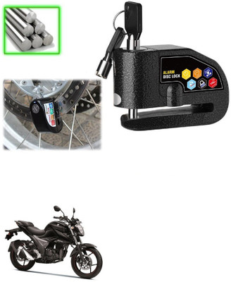 Qiisx Disc Alarm Lock DAZ Motorcycle Alarm Lock 110db Heavy Duty Anti-Theft Alarm for Suzuki Gixxer Disc Lock(Black)