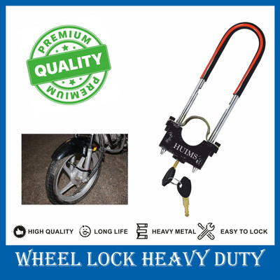 Allowing Bike Front Shocker Lock Wheel Lock AWG- Genuine Quality Front Wheel,Shocker Lock With 2 Hi-Tech Keys Wheel Lock(Black)