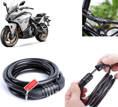 AUTO PEARL Multipurpose Heavy Duty, Security Number Lock for 650GT Number Chain Cable Lock for Bikes, Bicycle, Helmet, Luggage_540 Combination Lock(Black)