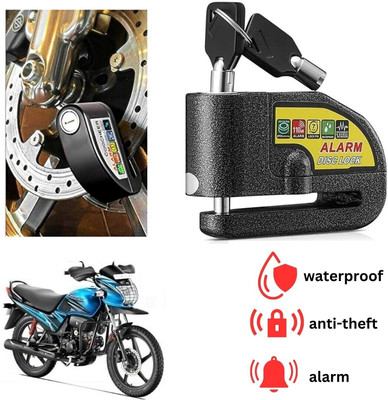 ENEMYT DISK ALARM LOCK Motorcycle Alarm Lock Anti-Theft Alarm Wheel Disc Brake For Passion Pro TR Disc Lock(Black)