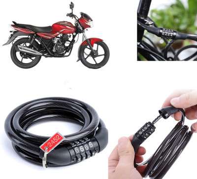 AutoGnix Multipurpose Heavy Duty, Security Number Lock for Discover 100 DTS-i Number Chain Cable Lock for Bikes, Bicycle, Helmet, Luggage_830 Combination Lock(Black)